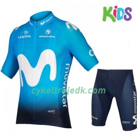 Cykeltøj + Cykelshorts Børn 2018 Movistar Team N001